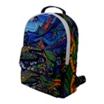 Psychedelic Landscape Flap Pocket Backpack (Large)