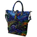 Psychedelic Landscape Buckle Top Tote Bag