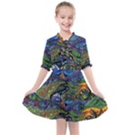 Psychedelic Landscape Kids  All Frills Chiffon Dress