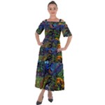 Psychedelic Landscape Shoulder Straps Boho Maxi Dress 