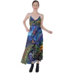 Psychedelic Landscape Tie Back Maxi Dress