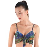 Psychedelic Landscape Woven Tie Front Bralet