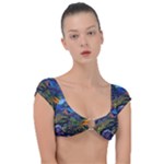 Psychedelic Landscape Cap Sleeve Ring Bikini Top