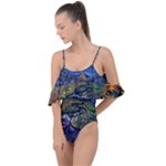 Psychedelic Landscape Drape Piece Swimsuit