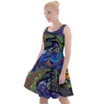 Psychedelic Landscape Knee Length Skater Dress