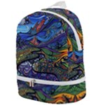 Psychedelic Landscape Zip Bottom Backpack