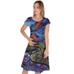 Psychedelic Landscape Classic Short Sleeve Dress