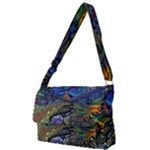 Psychedelic Landscape Full Print Messenger Bag (L)