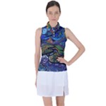 Psychedelic Landscape Women s Sleeveless Polo T-Shirt