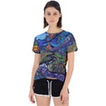 Psychedelic Landscape Open Back Sport T-Shirt