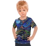Psychedelic Landscape Kids  Sports T-Shirt