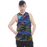 Psychedelic Landscape Men s Sleeveless Hoodie