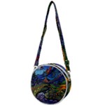 Psychedelic Landscape Crossbody Circle Bag