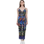 Psychedelic Landscape V-Neck Camisole Jumpsuit