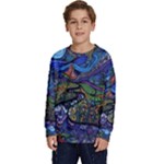 Psychedelic Landscape Kids  Crewneck Sweatshirt