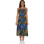 Psychedelic Landscape Sleeveless Shoulder Straps Boho Dress