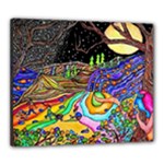 Nature Moon Psychedelic Painting Canvas 24  x 20  (Stretched)