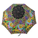 Nature Moon Psychedelic Painting Folding Umbrellas