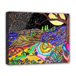Nature Moon Psychedelic Painting Deluxe Canvas 20  x 16  (Stretched)