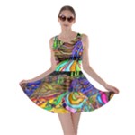 Nature Moon Psychedelic Painting Skater Dress