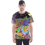 Nature Moon Psychedelic Painting Men s Sport Mesh T-Shirt