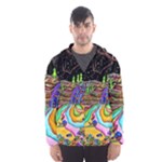 Nature Moon Psychedelic Painting Men s Hooded Windbreaker