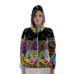 Nature Moon Psychedelic Painting Women s Hooded Windbreaker