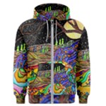 Nature Moon Psychedelic Painting Men s Zipper Hoodie