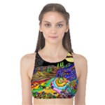 Nature Moon Psychedelic Painting Tank Bikini Top