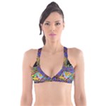 Nature Moon Psychedelic Painting Plunge Bikini Top