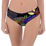 Nature Moon Psychedelic Painting Reversible Classic Bikini Bottoms