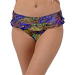 Nature Moon Psychedelic Painting Frill Bikini Bottoms