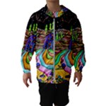 Nature Moon Psychedelic Painting Kids  Hooded Windbreaker