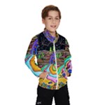 Nature Moon Psychedelic Painting Kids  Windbreaker