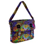 Nature Moon Psychedelic Painting Buckle Messenger Bag