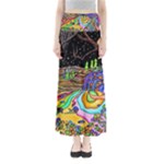 Nature Moon Psychedelic Painting Full Length Maxi Skirt