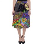 Nature Moon Psychedelic Painting Classic Midi Skirt
