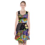 Nature Moon Psychedelic Painting Racerback Midi Dress