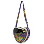 Nature Moon Psychedelic Painting Heart Shoulder Bag