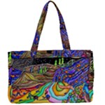 Nature Moon Psychedelic Painting Canvas Work Bag