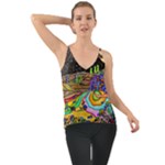 Nature Moon Psychedelic Painting Chiffon Cami