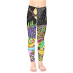 Nature Moon Psychedelic Painting Kids  Leggings