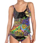 Nature Moon Psychedelic Painting Tankini Set