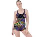 Nature Moon Psychedelic Painting Boyleg Tankini Set 