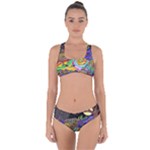 Nature Moon Psychedelic Painting Criss Cross Bikini Set