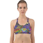 Nature Moon Psychedelic Painting Back Web Sports Bra