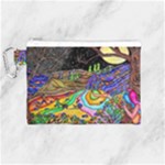 Nature Moon Psychedelic Painting Canvas Cosmetic Bag (Medium)