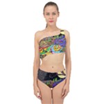 Nature Moon Psychedelic Painting Spliced Up Two Piece Swimsuit