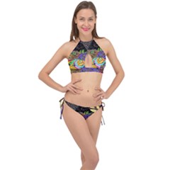 Cross Front Halter Bikini Set 