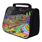 Nature Moon Psychedelic Painting Full Print Travel Pouch (Small)